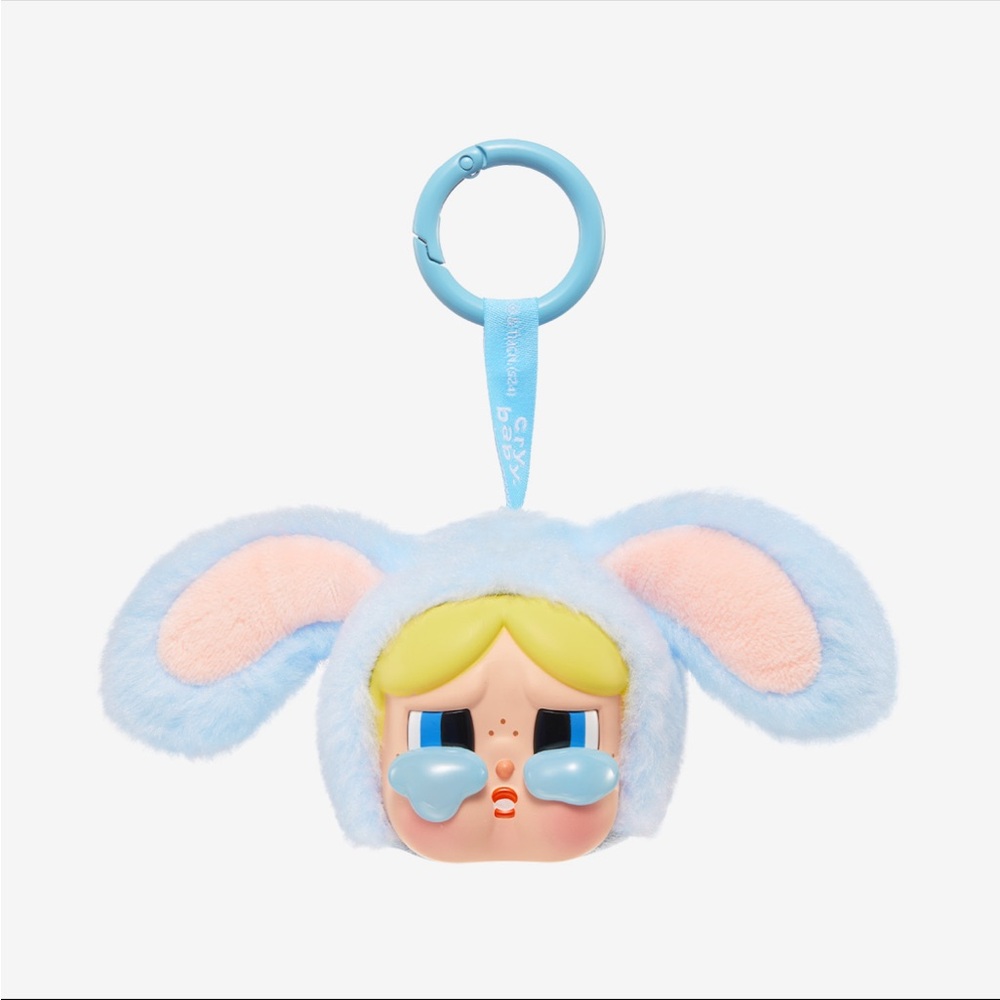 Pop Mart Crybaby x Powerpuff Girls Vinyl Face Plush Pendant Bunny Bubbles
